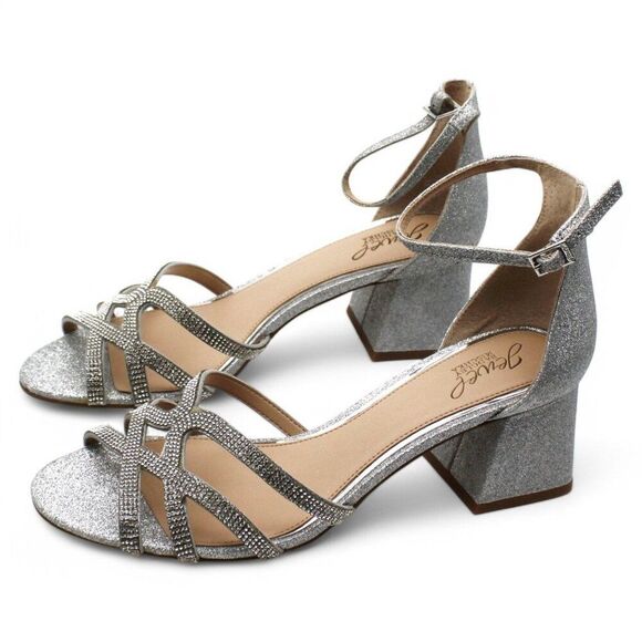 Jewel Badgley Mischka Fidelia Evening Sandals (Size 9.5) - Picture 3 of 6